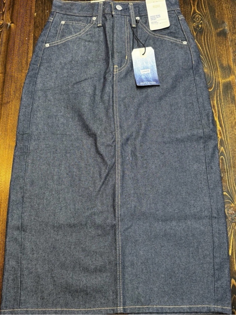 Levi's Dark Blue Denim Pencil Skirt